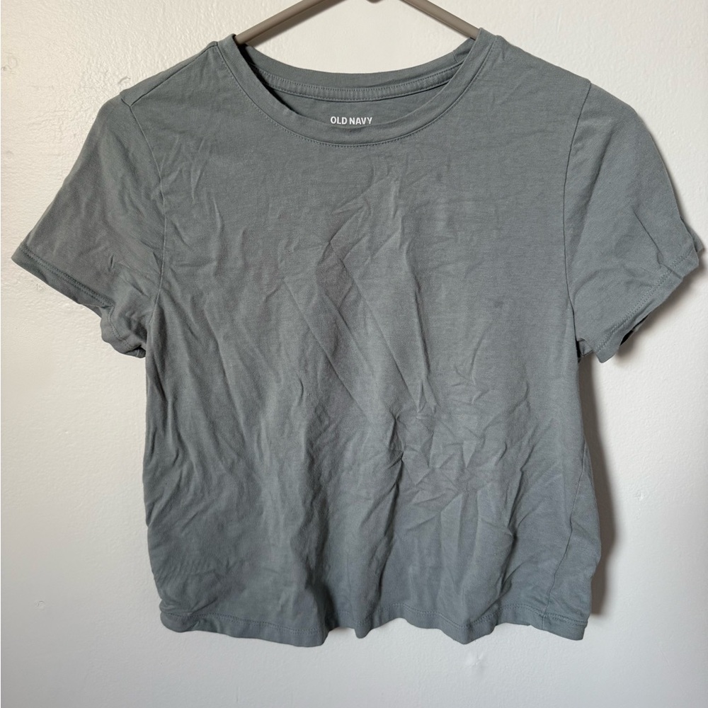 Old Navy Women's Grayish Green Crop Top